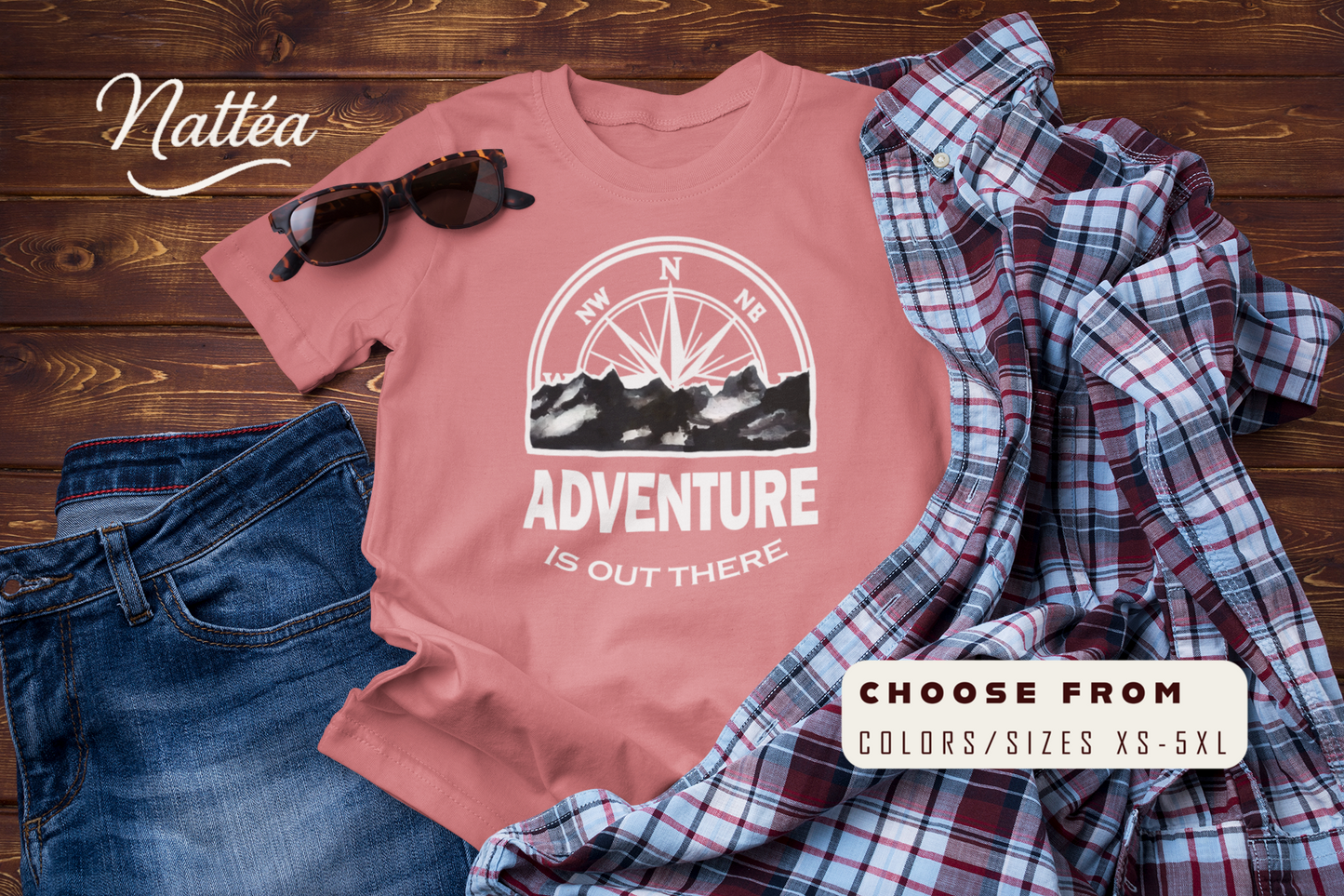 Adventure Adventure is Out There - Mountains vintage style T-Shirt