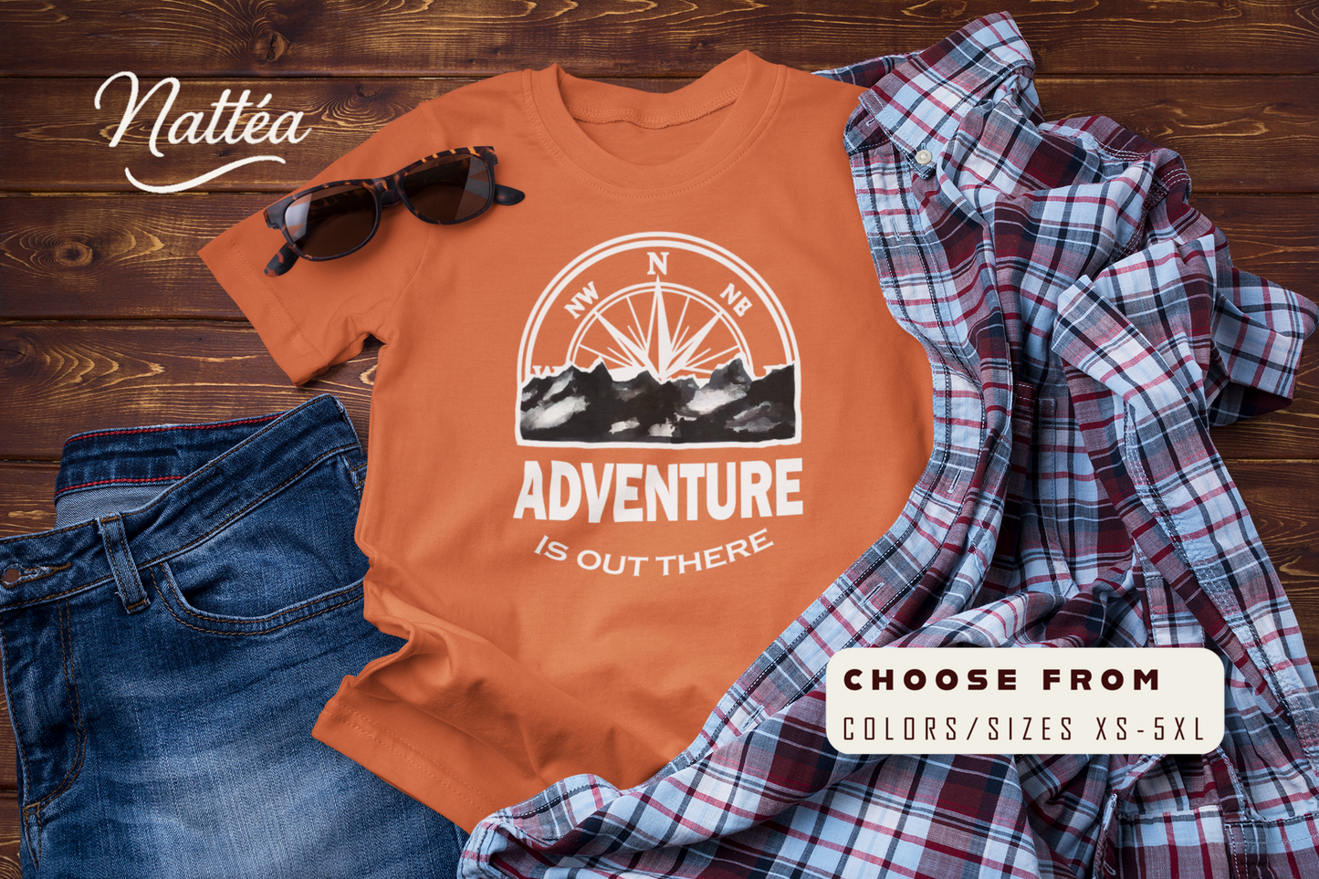 Adventure Adventure is Out There - Mountains vintage style T-Shirt