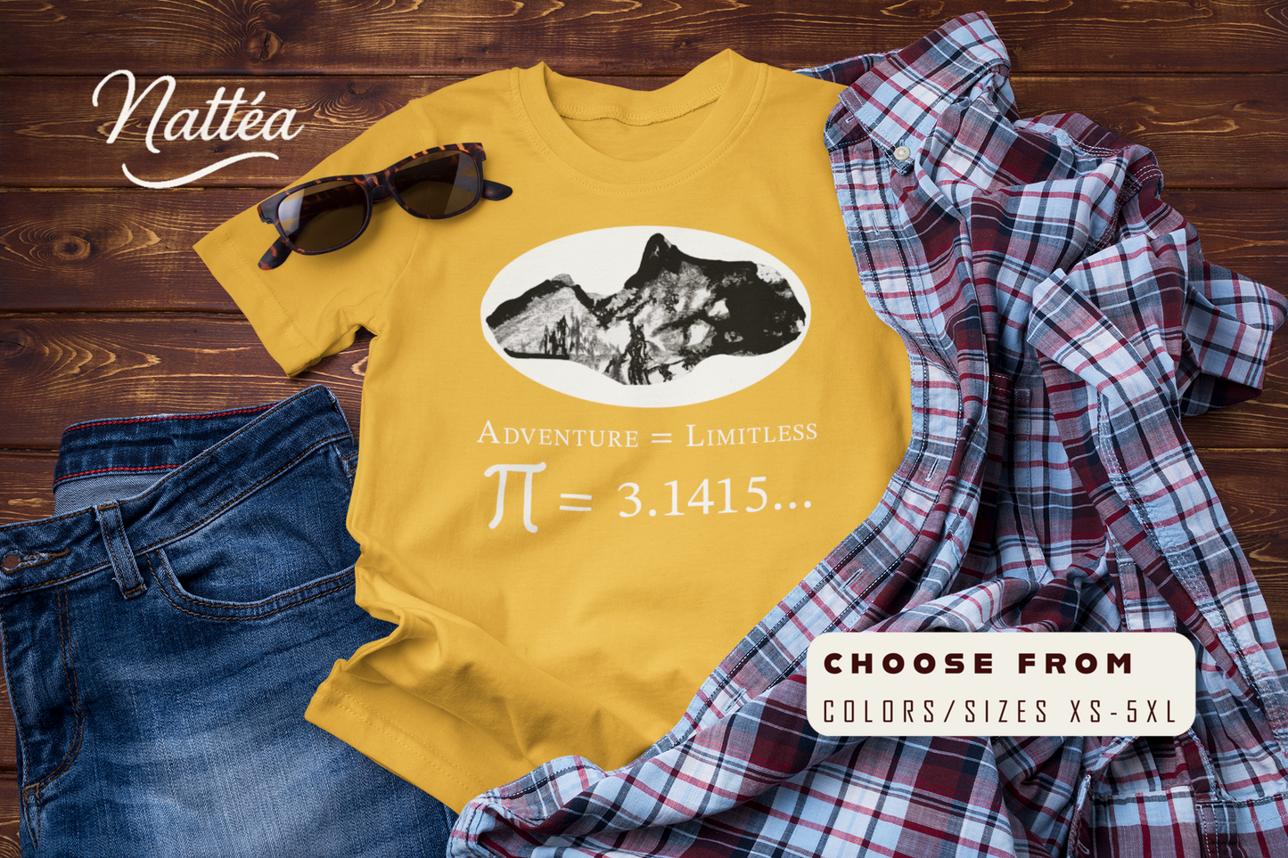 Adventure Equals Limitless T-Shirt – Mountain Travel & Hiking Graphic Tee