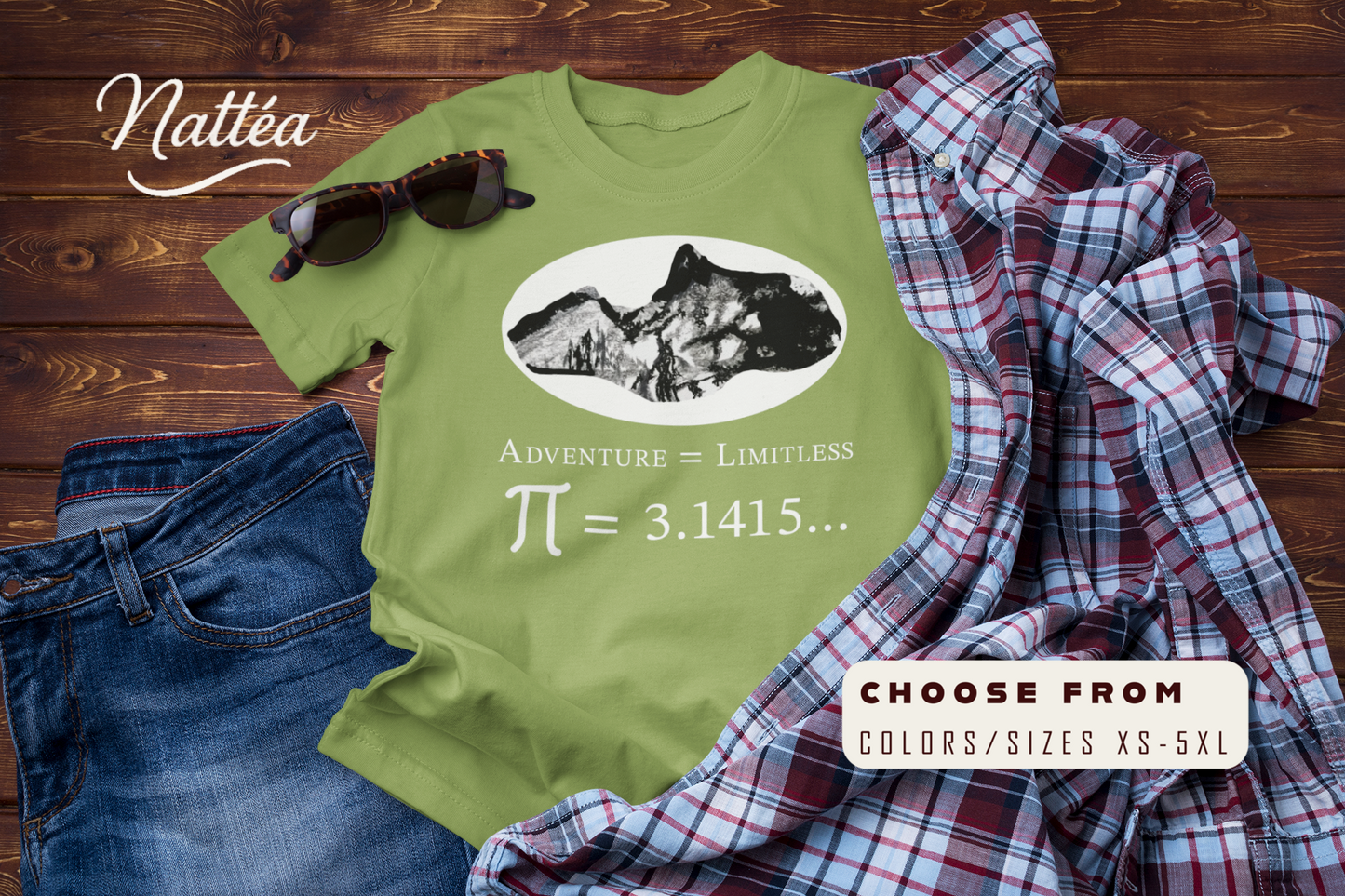 Adventure Equals Limitless T-Shirt – Mountain Travel & Hiking Graphic Tee