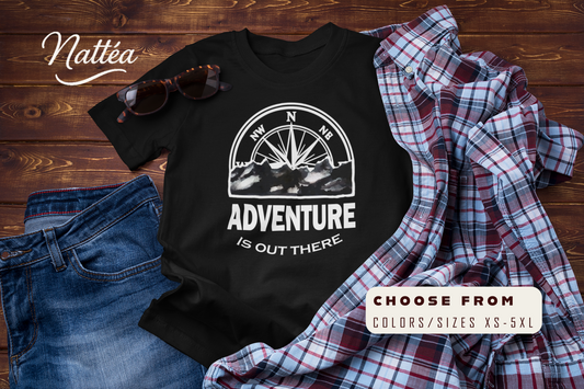 Adventure Adventure is Out There - Mountains vintage style T-Shirt
