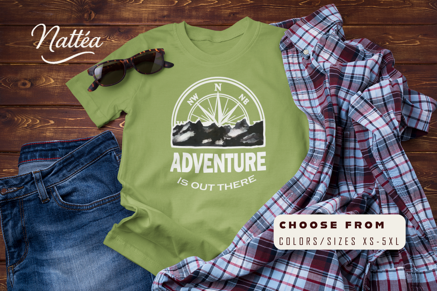 Adventure Adventure is Out There - Mountains vintage style T-Shirt