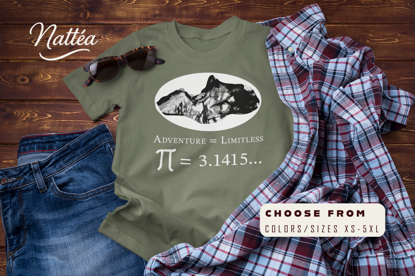 Adventure Equals Limitless T-Shirt – Mountain Travel & Hiking Graphic Tee