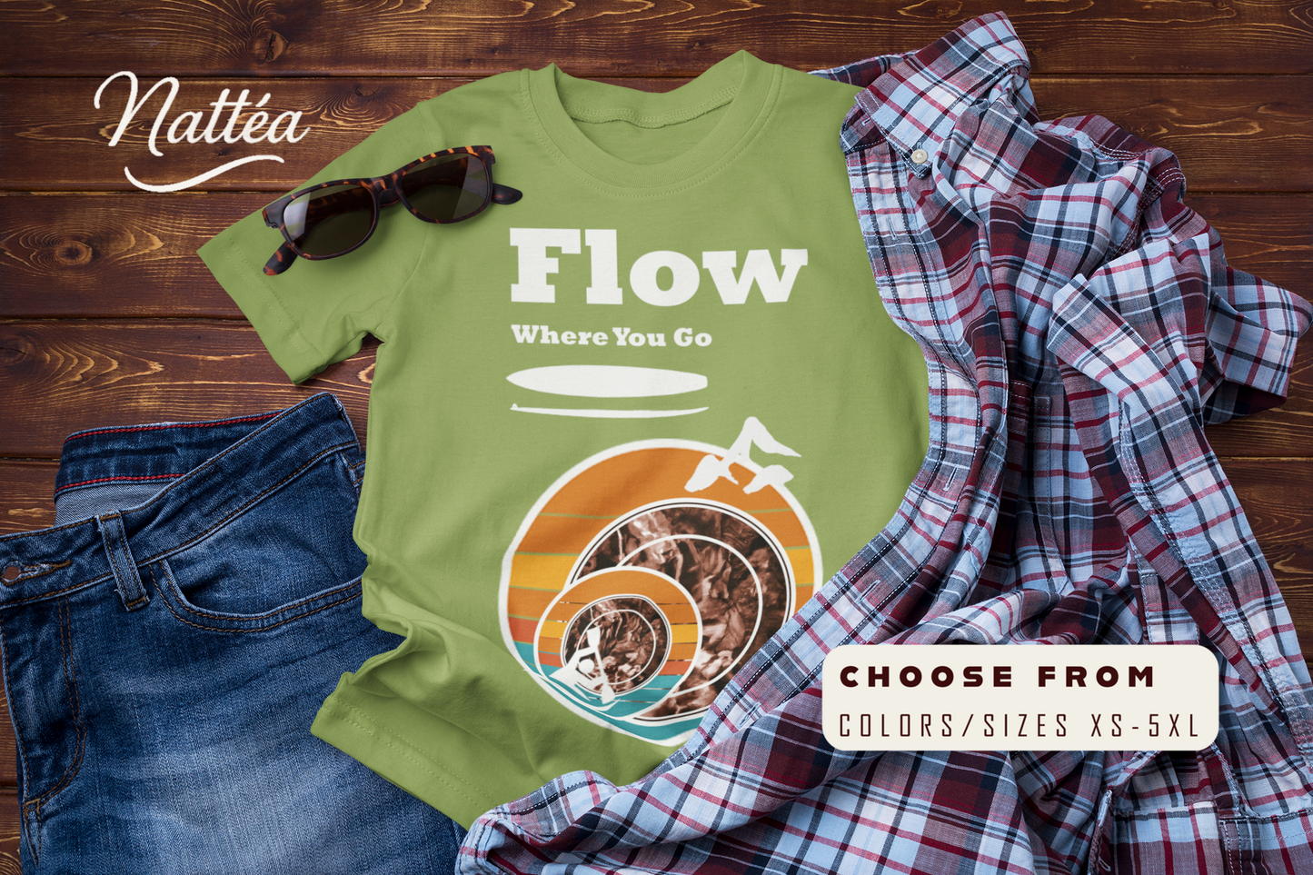 Flow Where You Go Tee – Relaxed Paddle Adventure & Travel Style