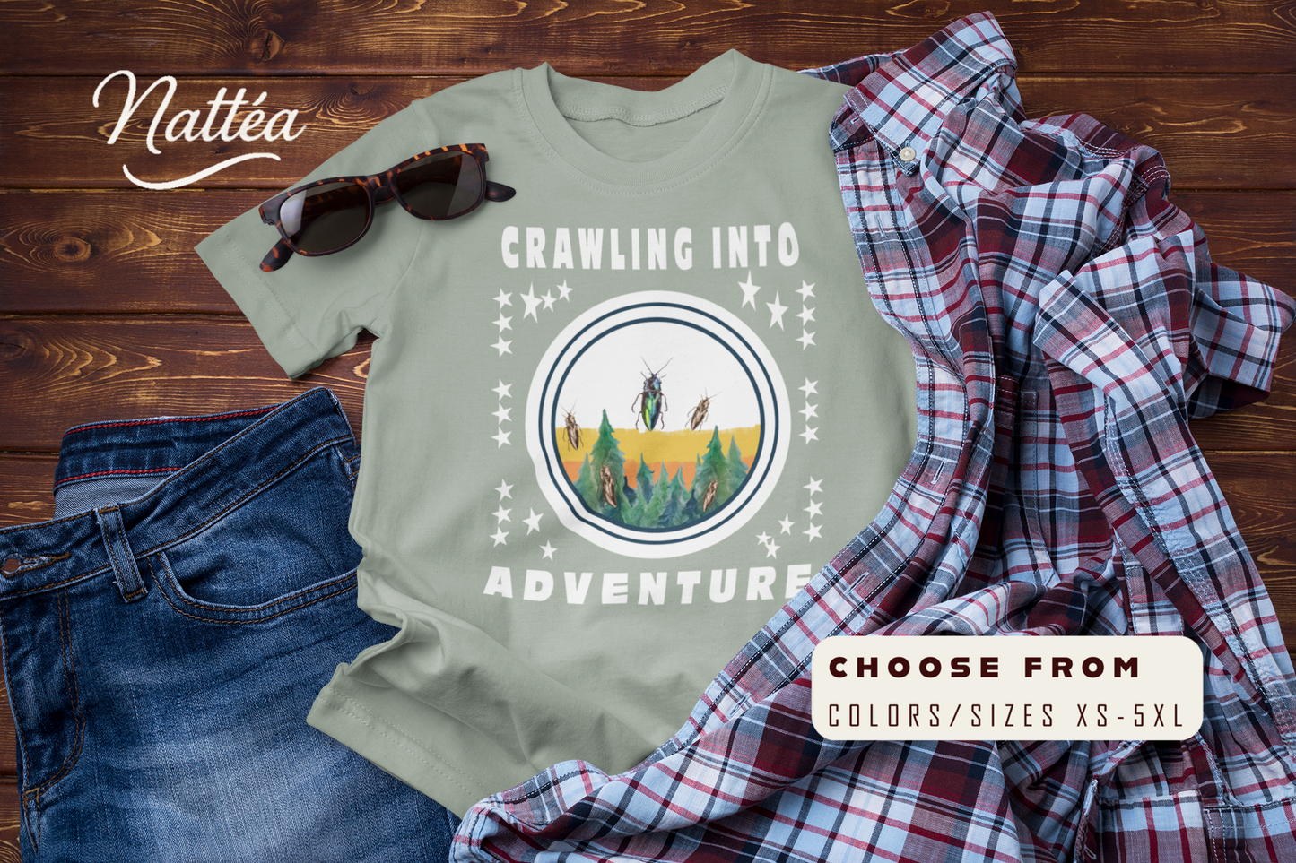Crawling Into Adventure Tee –  Nature  Lover Explorer T-Shirt
