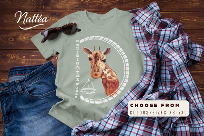 Cruisin’ the World T-Shirt – Giraffe Travel Adventure Graphic Tee