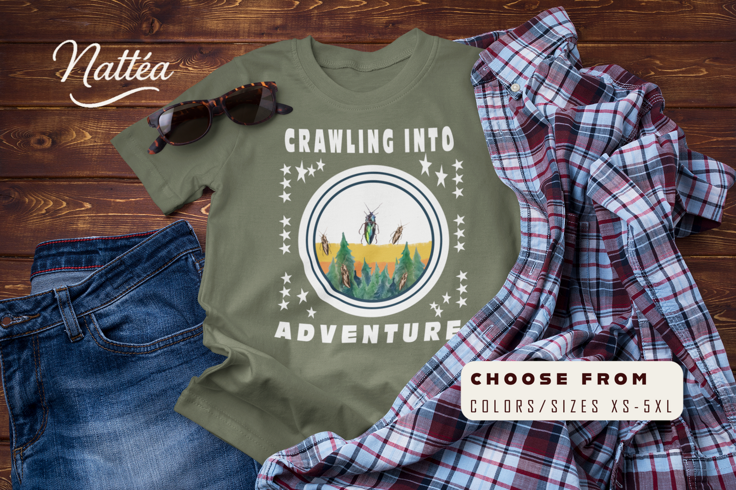 Crawling Into Adventure Tee –  Nature  Lover Explorer T-Shirt