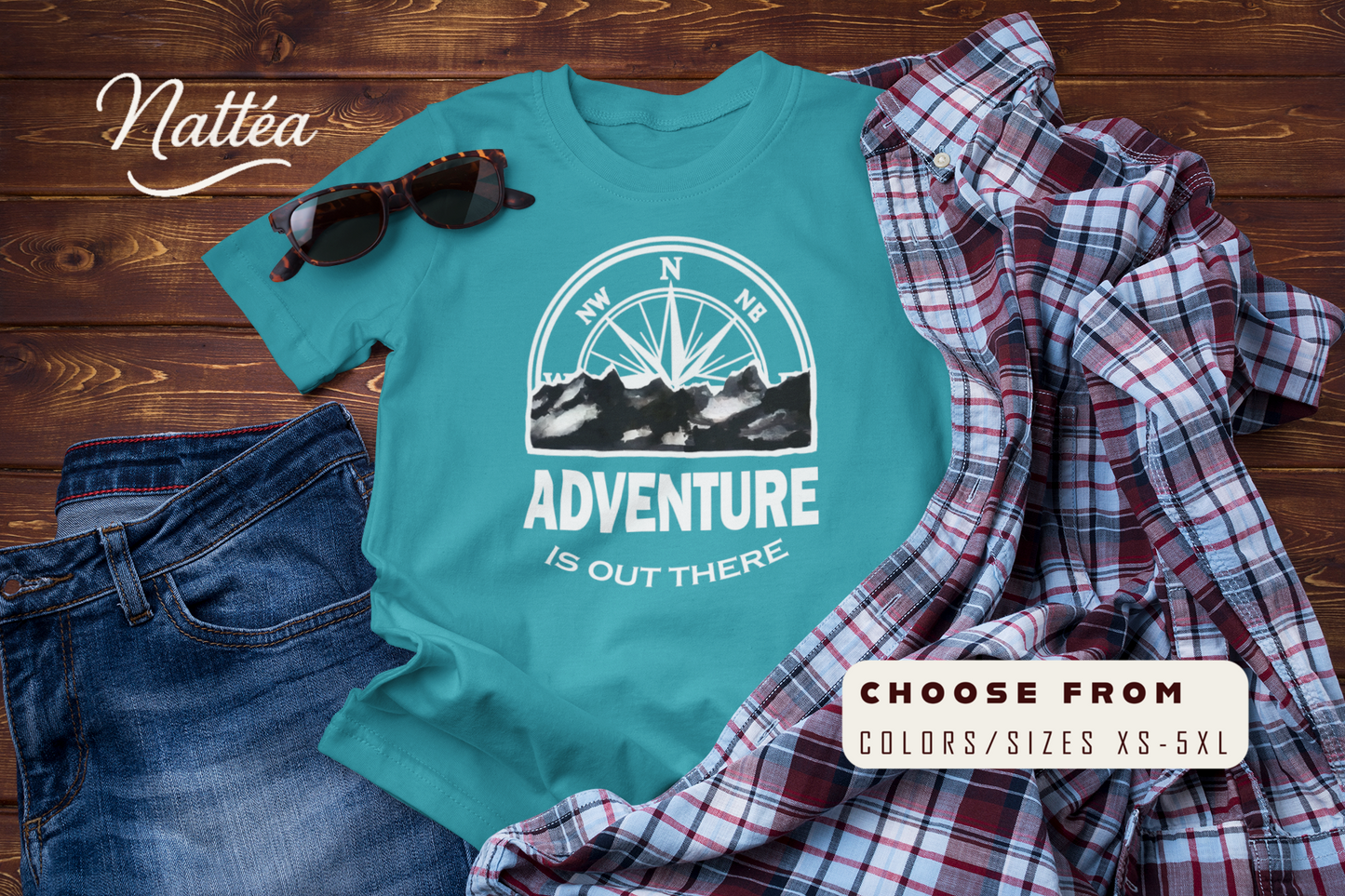 Adventure Adventure is Out There - Mountains vintage style T-Shirt