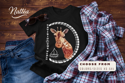 Cruisin’ the World T-Shirt – Giraffe Travel Adventure Graphic Tee
