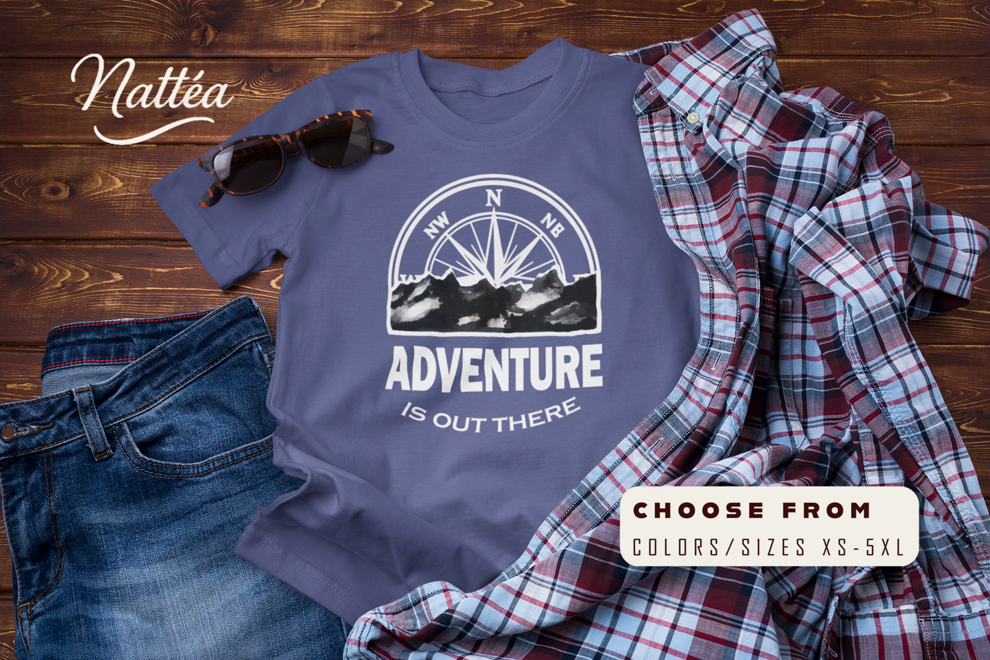 Adventure Adventure is Out There - Mountains vintage style T-Shirt