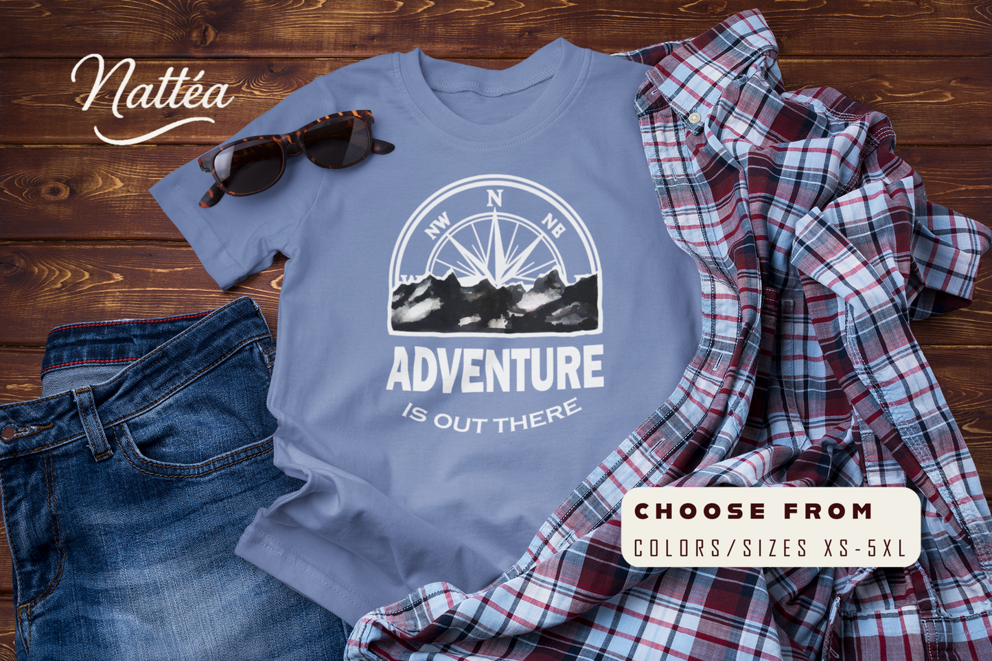 Adventure Adventure is Out There - Mountains vintage style T-Shirt
